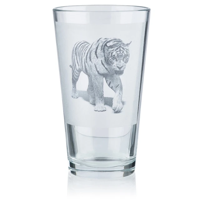 Glass with Tiger