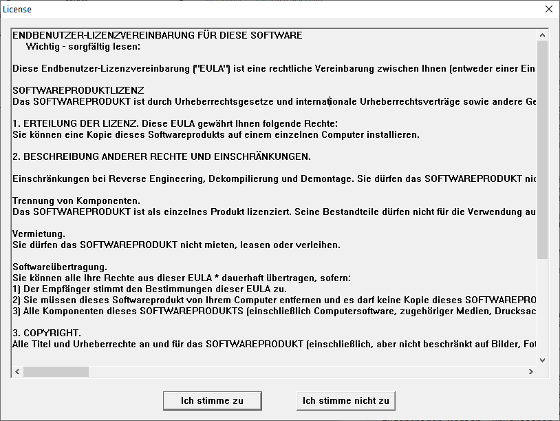 EzCAD2.14.11 Licence in german
