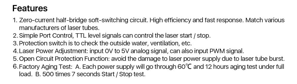 Power Supply Unit CO2 Laser
